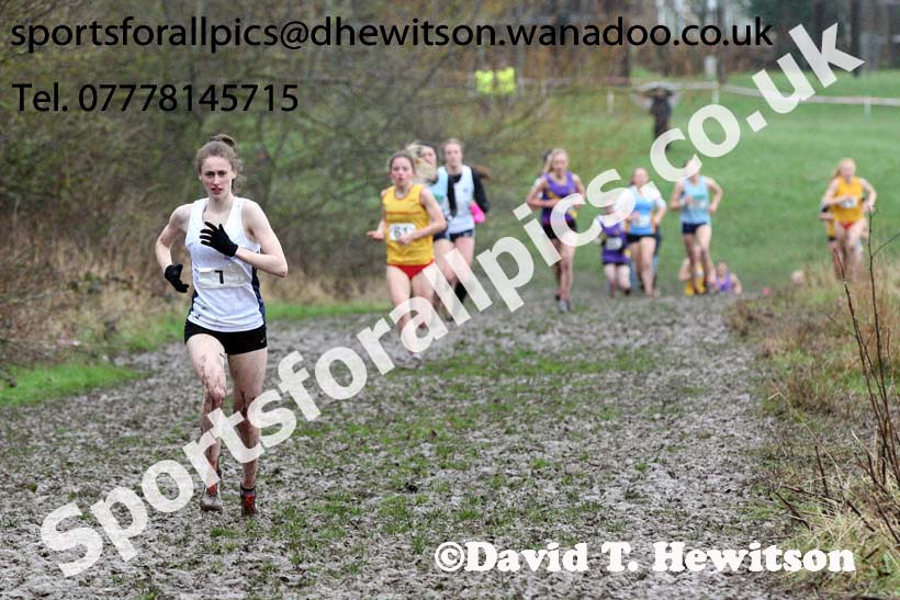 Senior girls Northern Inter Counties Schools Cross Country, Stockton. Photo: David T. Hewitson/Sports for All Pics
